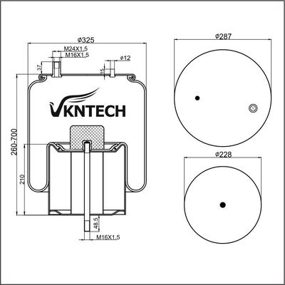 V.I. 5 के लिए ट्रक एयर स्प्रिंग010.239.971 5.010.557.356 Contitech 4911NP03 Goodyear 1R13-714 VKNTECH 1K4911 द्वारा प्रतिस्थापित