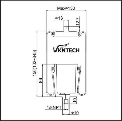 केबिन एयर स्प्रिंग 1102-0043 (FRT.NBD-13262 FIP-102215 WHITE KW,MACK) फायरस्टोन W02-358-7056 VKNTECH 1S7056 द्वारा प्रतिस्थापित