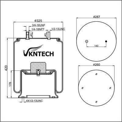 TRAILER AIR SPRING NEWAY 90557200 WATSON & CHALIN AS-0047 Firestone W01-358-5503 1T19L-12 Goodyear 1R14-174 566283020 को VKNTECH 1K5503 द्वारा बदला गया